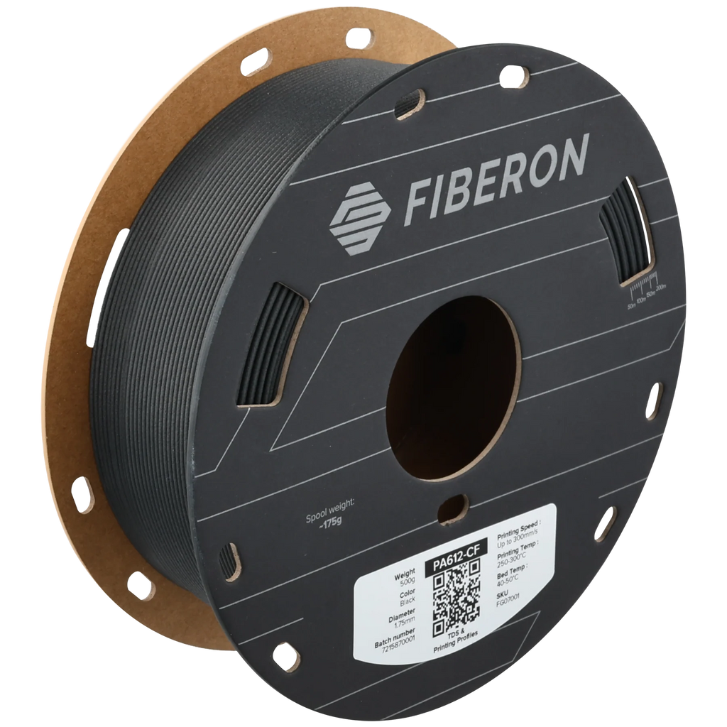 Filamento Fiberon PA612‑CF15 Carbon Fiber 1,75 mm – 500 g – HDT 175 °C